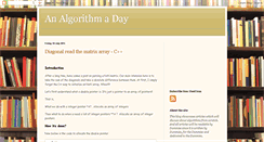 Desktop Screenshot of analgorithmaday.blogspot.com