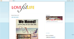 Desktop Screenshot of lovefitlife.blogspot.com