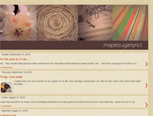 Tablet Screenshot of maplesugarlyrics.blogspot.com