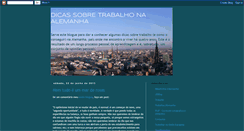 Desktop Screenshot of dicastrabalhoalemanha.blogspot.com