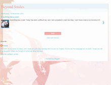 Tablet Screenshot of beyondsmiles.blogspot.com