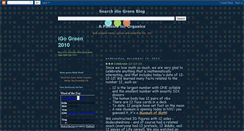 Desktop Screenshot of igogreen2010.blogspot.com