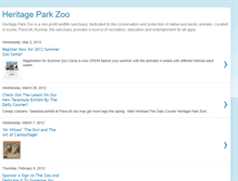 Tablet Screenshot of heritageparkzoo.blogspot.com