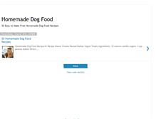 Tablet Screenshot of homemadedog-foods.blogspot.com