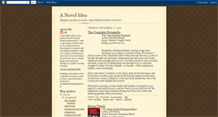 Desktop Screenshot of anovelideabookblog.blogspot.com