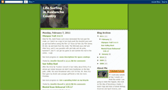Desktop Screenshot of lifesurfinginavalanchecountry.blogspot.com