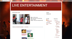 Desktop Screenshot of liveentertainment08.blogspot.com