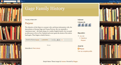 Desktop Screenshot of gagefamilyhistory.blogspot.com