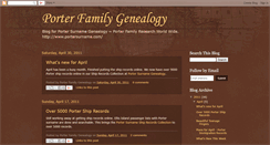 Desktop Screenshot of porter-family-genealogy.blogspot.com