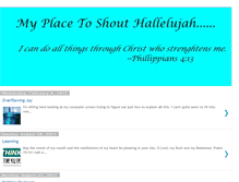 Tablet Screenshot of myplacetoshouthallelujah.blogspot.com