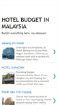 Mobile Screenshot of hotelbudgetinmalaysia.blogspot.com