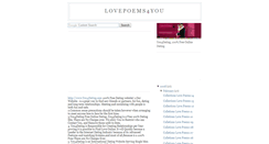 Desktop Screenshot of lovepoems4you.blogspot.com