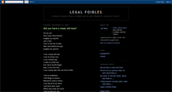 Desktop Screenshot of legalfoibles.blogspot.com