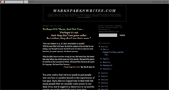 Desktop Screenshot of marksparkswrites.blogspot.com