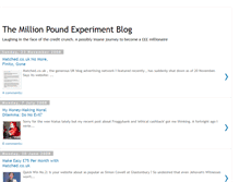 Tablet Screenshot of millionpoundexperiment.blogspot.com