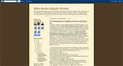 Desktop Screenshot of biblestudiesrightlydivided.blogspot.com