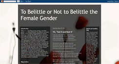 Desktop Screenshot of belittlingwomen.blogspot.com