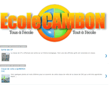 Tablet Screenshot of ecolecambon.blogspot.com