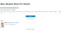 Tablet Screenshot of best-alkaline-diets-for-health.blogspot.com