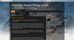 Desktop Screenshot of enjoythesimplethingsinlife.blogspot.com