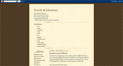 Desktop Screenshot of gravityandliterature.blogspot.com