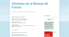 Desktop Screenshot of adresse-banque-france.blogspot.com