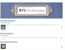 Tablet Screenshot of byubookbinding.blogspot.com