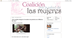 Desktop Screenshot of coalicionporlasaluddelasmujeres.blogspot.com