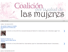 Tablet Screenshot of coalicionporlasaluddelasmujeres.blogspot.com