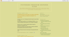 Desktop Screenshot of foundersfreedomdefensefund.blogspot.com