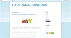 Desktop Screenshot of hariramakrishnan.blogspot.com