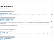 Tablet Screenshot of mir-kidz-store.blogspot.com