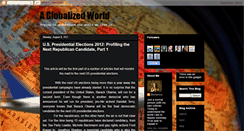 Desktop Screenshot of aglobalizedworld.blogspot.com