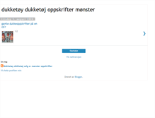 Tablet Screenshot of dukkekler-oppskrifter.blogspot.com