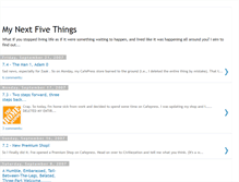 Tablet Screenshot of mynextfivethings.blogspot.com