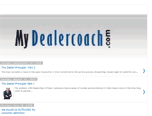 Tablet Screenshot of mydealercoach.blogspot.com