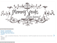 Tablet Screenshot of mommyspeak.blogspot.com