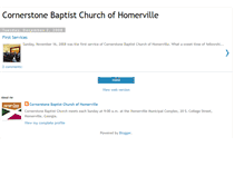 Tablet Screenshot of cornerstonehomerville.blogspot.com