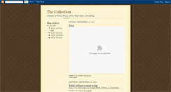 Desktop Screenshot of collectionthe.blogspot.com