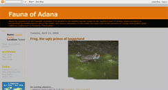 Desktop Screenshot of adana-fauna.blogspot.com