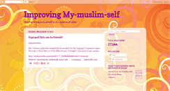 Desktop Screenshot of improvingmymuslimself.blogspot.com