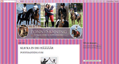 Desktop Screenshot of ponnysanning.blogspot.com