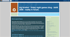 Desktop Screenshot of big-brother-friday-night-games.blogspot.com