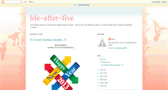 Desktop Screenshot of lifeafterfive.blogspot.com