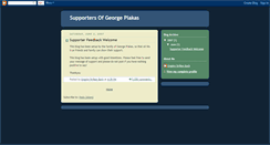 Desktop Screenshot of georgeplakassupporters.blogspot.com