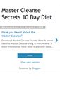 Mobile Screenshot of mastercleansesecrets10.blogspot.com