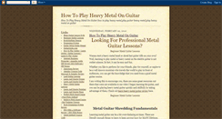 Desktop Screenshot of howtoplayheavymetalonguitar.blogspot.com