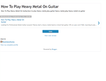 Tablet Screenshot of howtoplayheavymetalonguitar.blogspot.com