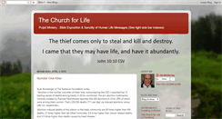 Desktop Screenshot of churchforlife.blogspot.com