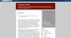 Desktop Screenshot of cosas-que-escribo.blogspot.com